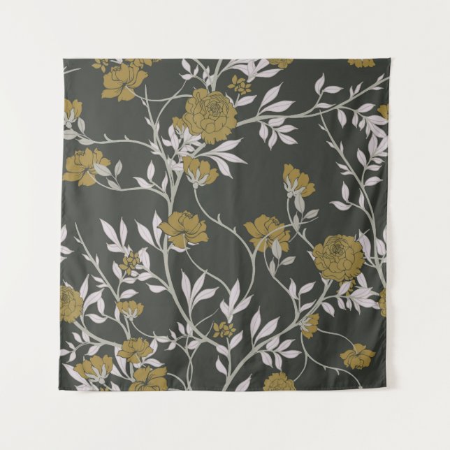 Elegant floral: vintage pattern design. tapestry (Front)