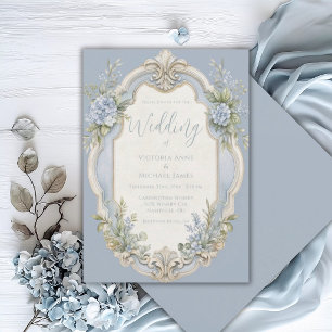 Elegant Floral Vintage Romantic Wedding Invitation