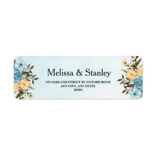 Elegant Floral Watercolor Greenery Wedding Return