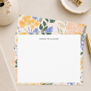 Elegant Floral Watercolor Pattern Border Card