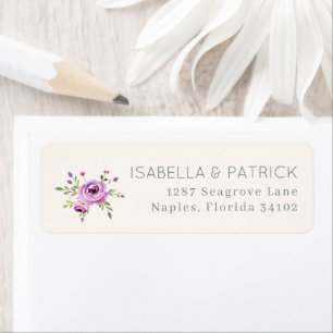 Elegant Floral Wedding Address Label