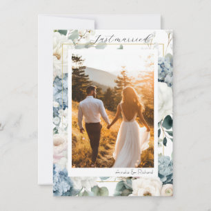 Elegant Floral Wedding Announcement Card