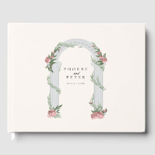 Elegant Floral Wedding Column Garden Wedding Guest Book