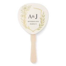 Elegant Floral Wedding Crest Monogram Ivory