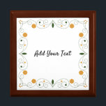 Elegant Floral Wedding Custom Jewerly Keepsake Gift Box<br><div class="desc">Personalize this cute, elegant Floral Wedding Wooden Jewellery Keepsake Box design. You can add text, name etc as needed. You can also change the font model, font colour and font size if you want. Click --> "Personalize" to find the tools for customizing. You can do whatever you like and make...</div>