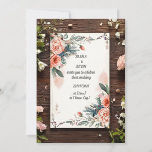 🌿 Elegant Floral Wedding Design 🌿 Invitation