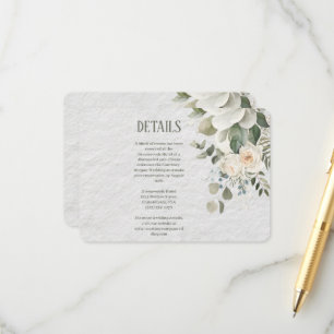 Elegant Floral Wedding Enclosure Card