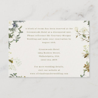 Elegant Floral Wedding Enclosure Card | Watercolor