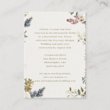 Elegant Floral Wedding Enclosure Card | Watercolor