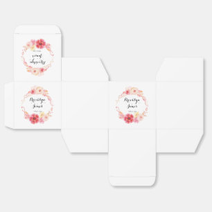 Elegant Floral Wedding Favour Boxes With Wreath