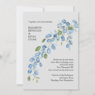 Elegant floral wedding Invitation