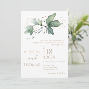 Elegant Floral Wedding Invitation