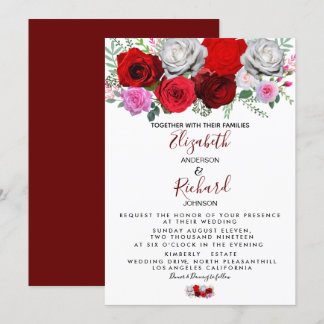 Elegant Floral Wedding Invitation
