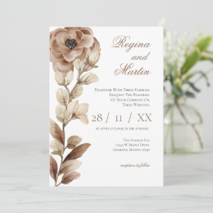 Elegant Floral Wedding Invitation