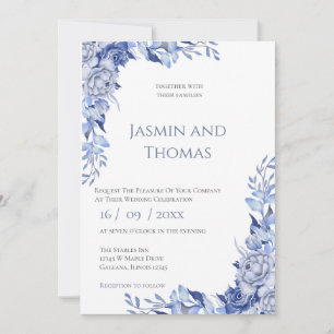 Elegant Floral Wedding Invitation