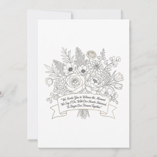 Elegant Floral Wedding Invitation