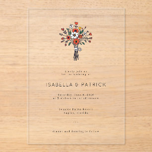 Elegant Floral Wedding Invitation