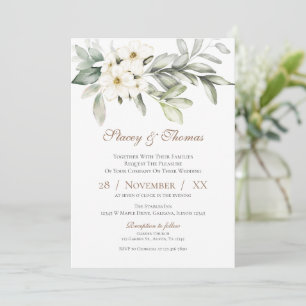Elegant Floral Wedding Invitation