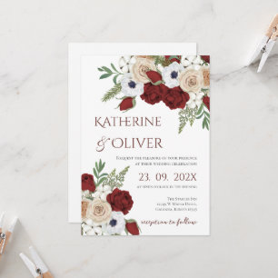 Elegant Floral Wedding Invitation