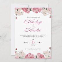Elegant Floral Wedding Invitation