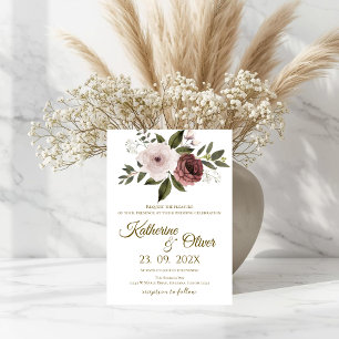 Elegant Floral Wedding Invitation