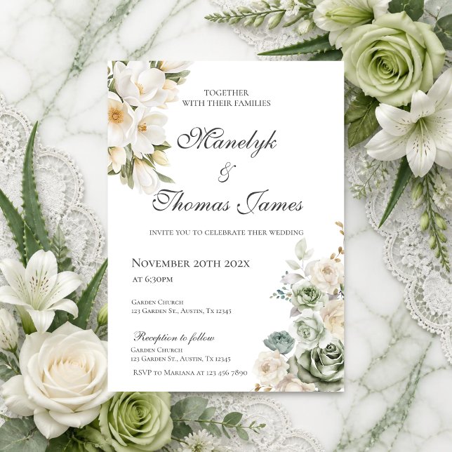 Elegant Floral Wedding Invitation (Creator Uploaded)