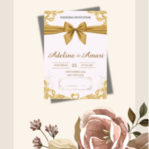 Elegant Floral Wedding Invitation