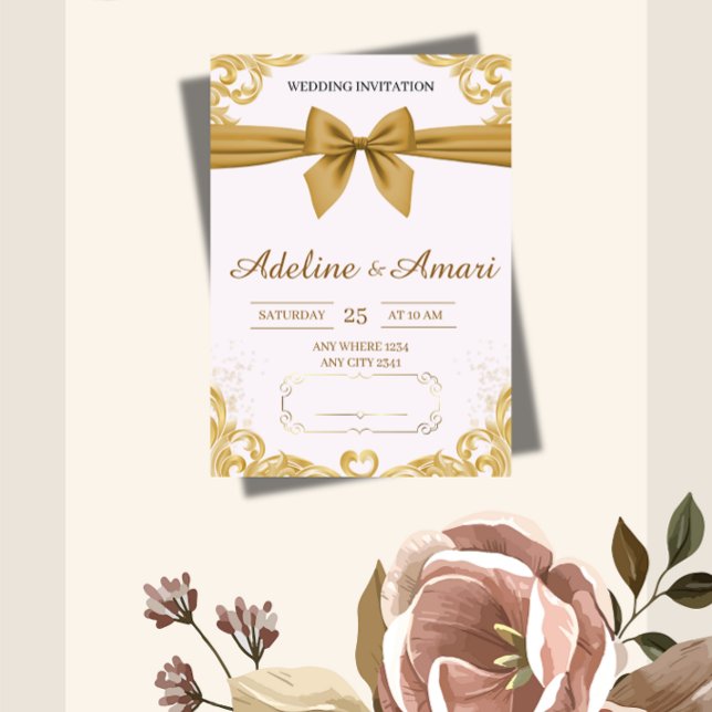 Elegant Floral Wedding Invitation (Creator Uploaded)