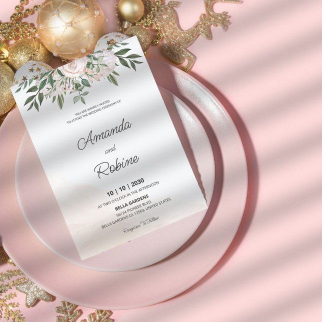 Elegant Floral Wedding Invitation (Creator Uploaded)