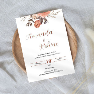 Elegant Floral Wedding Invitation