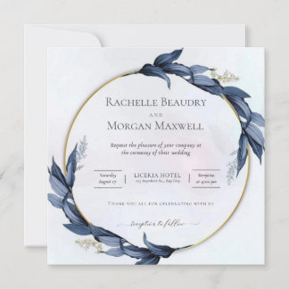 Elegant Floral Wedding Invitation