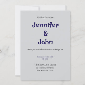 Elegant Floral Wedding Invitation