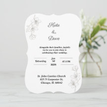 Elegant Floral Wedding Invitation