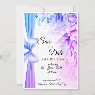 Elegant Floral Wedding Invitation