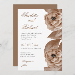 Elegant Floral Wedding Invitation