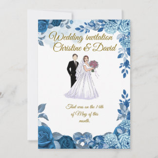 Elegant Floral Wedding Invitation Card