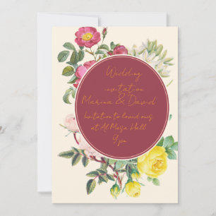 Elegant Floral Wedding Invitation Card