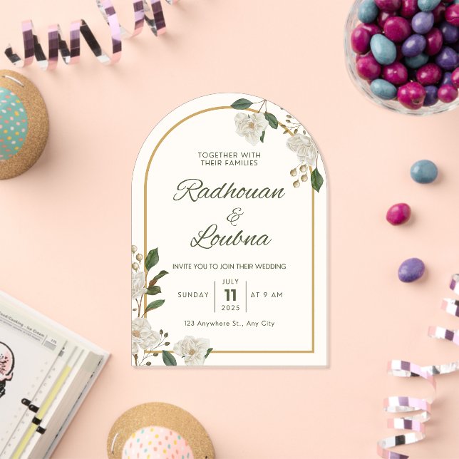 Elegant Floral Wedding Invitation Card Design (Insitu (Celebration))