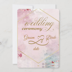 Elegant Floral Wedding Invitation Card Printable