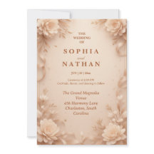Elegant Floral Wedding Invitation | Customizable