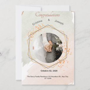 Elegant Floral Wedding Invitation Customizable