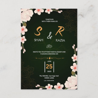 Elegant Floral Wedding Invitation | Customizable 