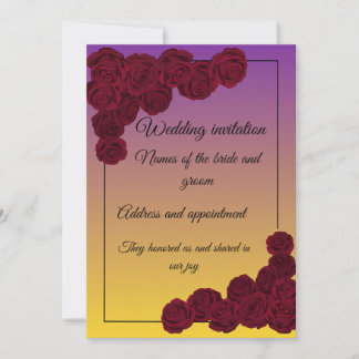 Elegant Floral Wedding Invitation Design