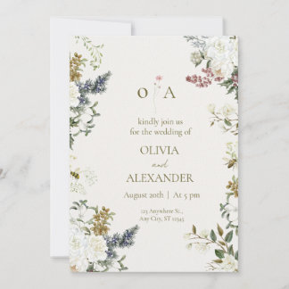 Elegant Floral Wedding Invitation Template