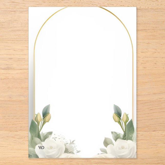 Elegant Floral Wedding Invitation Template Modern  (Front)