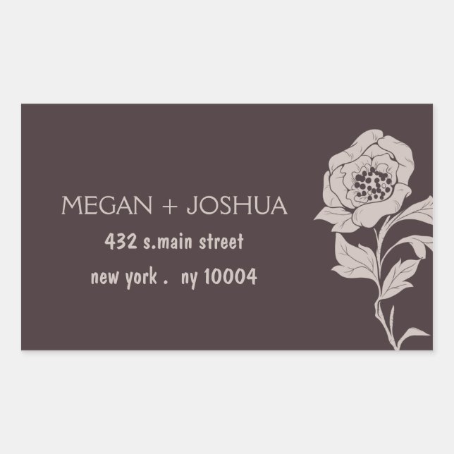 Elegant Floral Wedding Labels -5 (Front)