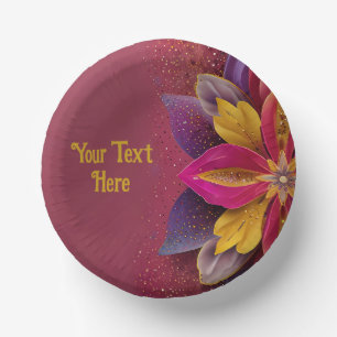 Elegant Floral Wedding  Paper Plate