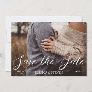 Elegant Floral Wedding QR Code Photo Save the Date