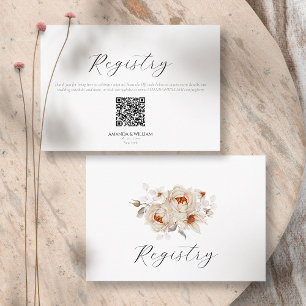 Elegant Floral Wedding Registry Card