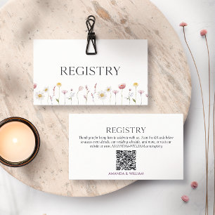 Elegant Floral Wedding Registry Card